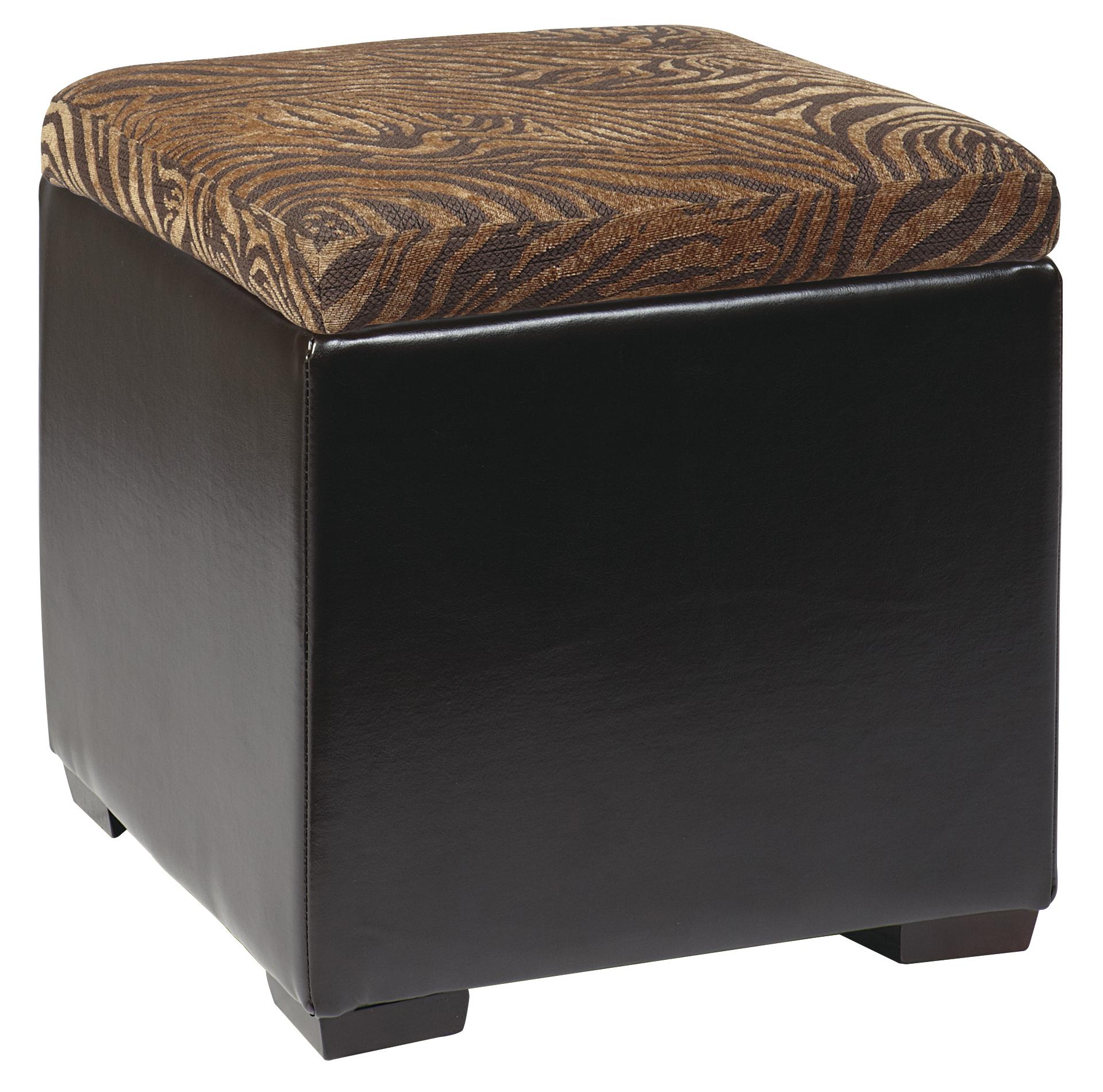Ottomans Detour Storage Cube w/ Tray Sadler's Home Furnishings Ottoman